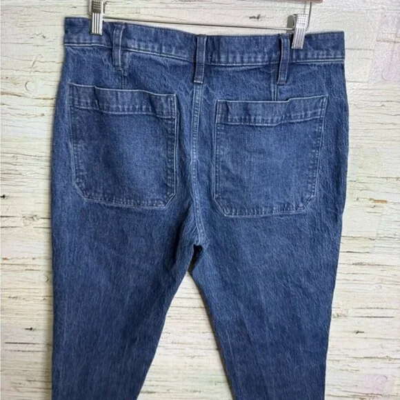 J. Crew Blue Ankle Cropped Jeans Classic Style size 31 Petite carpenter style - Picture 6 of 7